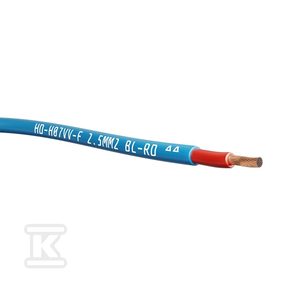 Double insulated blue installation wire - HD-P.2,5.N.ROL.15